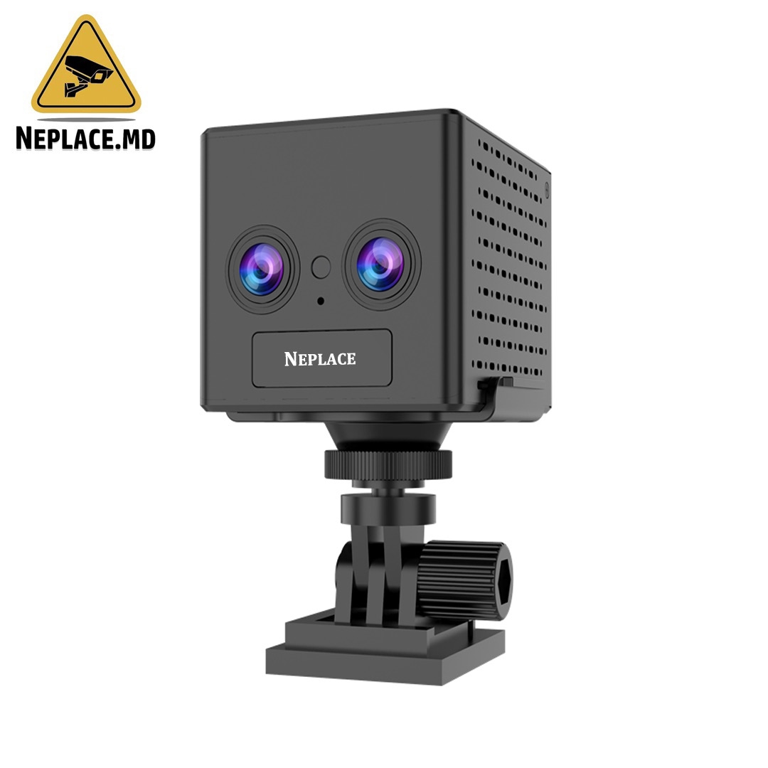 Mini Camera de Supraveghere 4G,4k , Dual Lens, Acumulator inclus, ZOOM 10X, Detectie forma umana