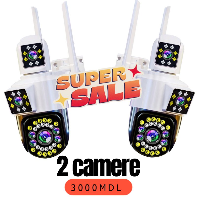 PROMO / 2 camere 6 mp / 2 obiective / Wifi + Cablu