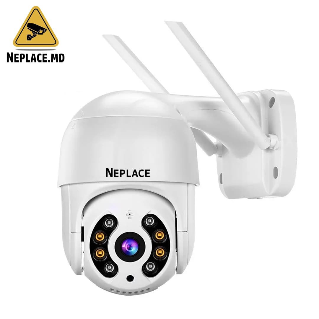 Camera Supraveghere WIFI, 4MP, Rezistenta La Apa, Rotire 360, Detectie Forma Umana, Notificare pe telefon