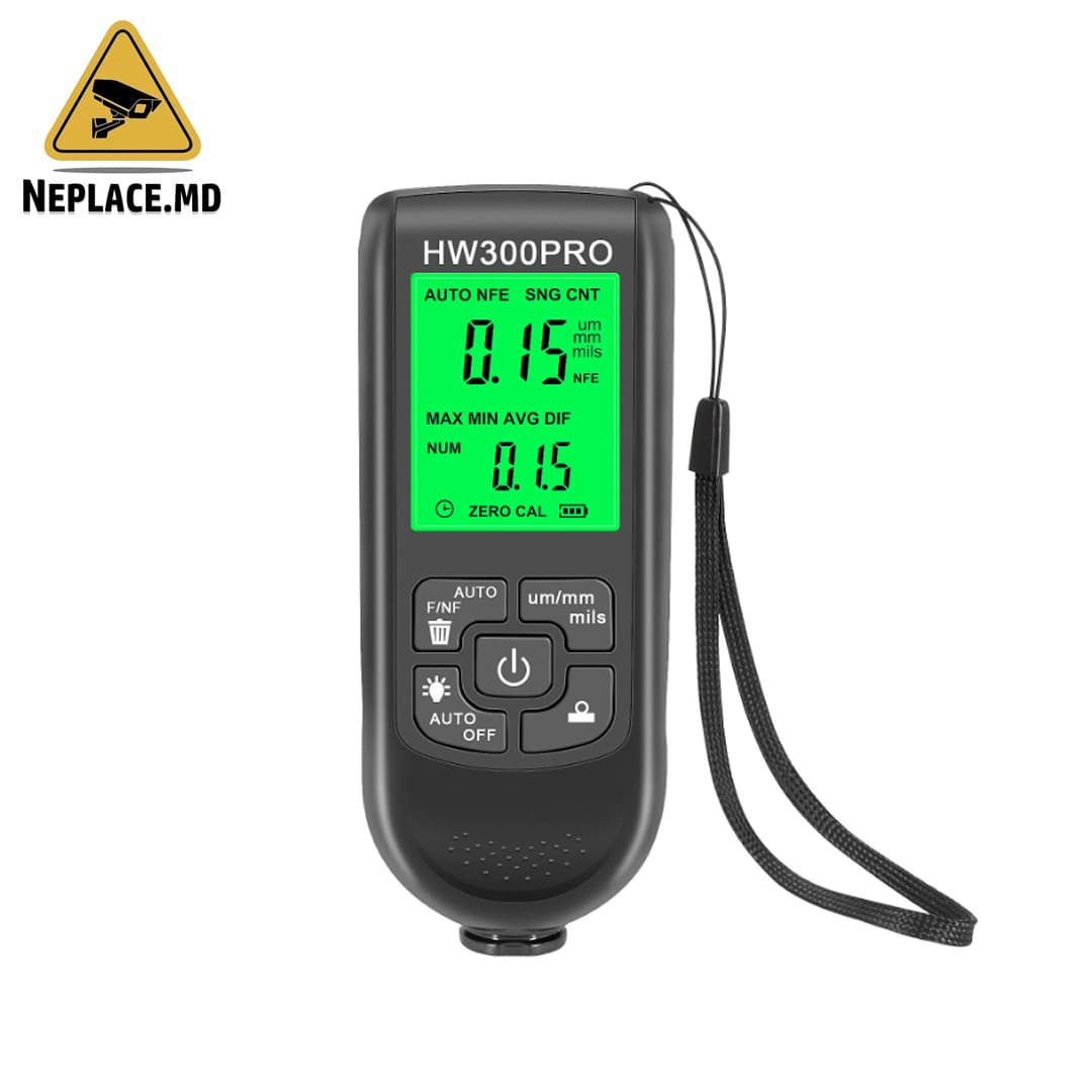 Aparat masurare grosime strat vopsea, calibrare automata, materiale Fe/Nfe, Negru