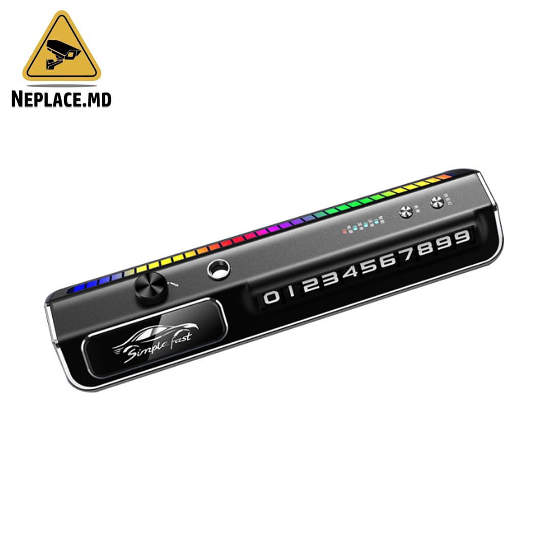 Suport auto număr cu Difuzor parfum, Portabil cu acumulator