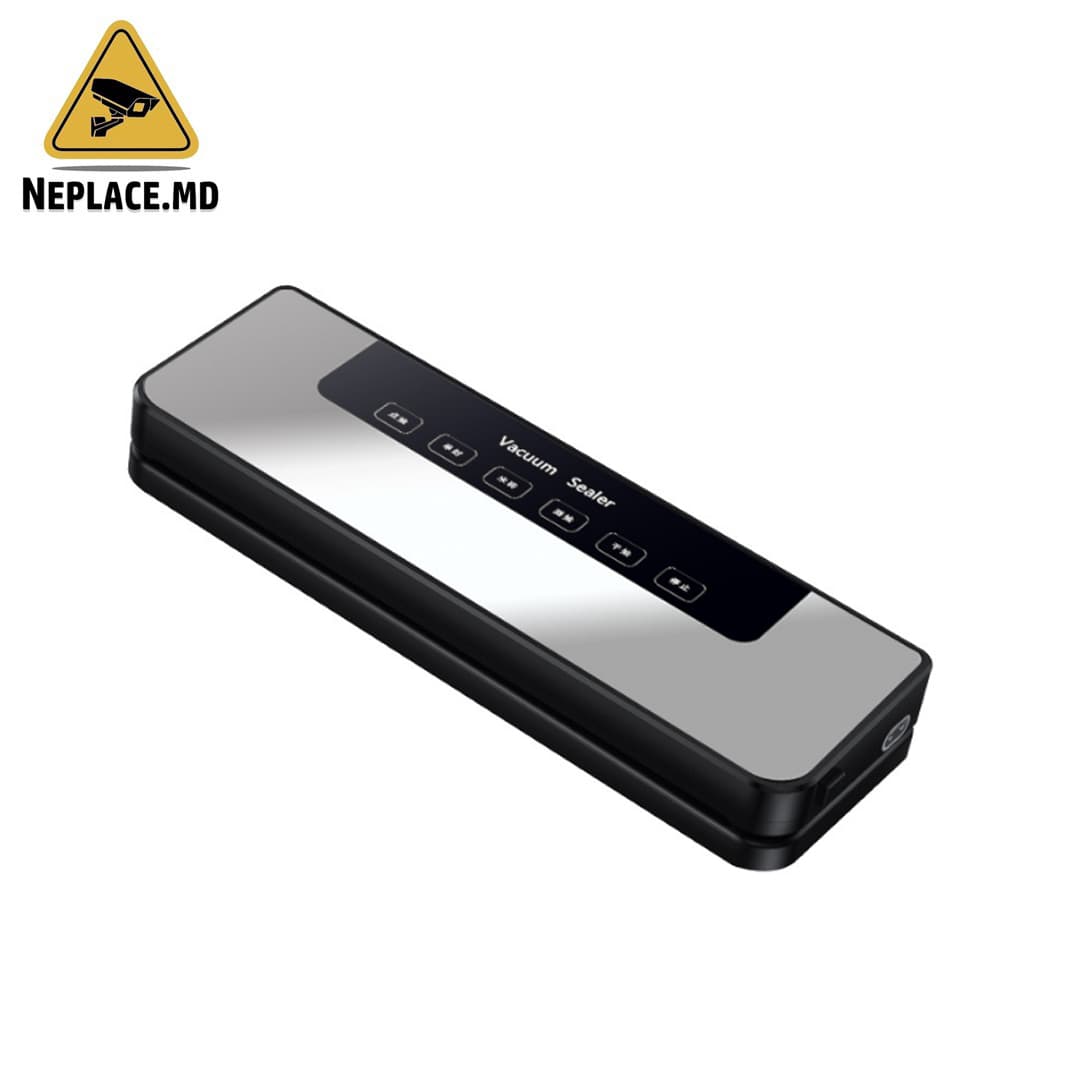 Aparat de vidat si sigilat alimente, Vacum Multifunctional, 120W, 65kpa, 5 functii vidare umed/uscata/soft, panou de comanda tactil, 30 cm bara de lipire, Cu tub de vid extern